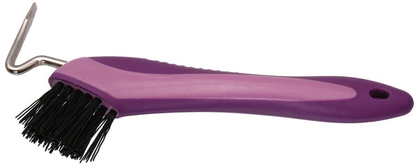 Blue Tag Soft Grip Hoof Pick & Brush Purple