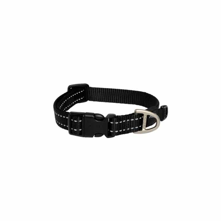 Rogz Nitelife Dog Collar Black Small