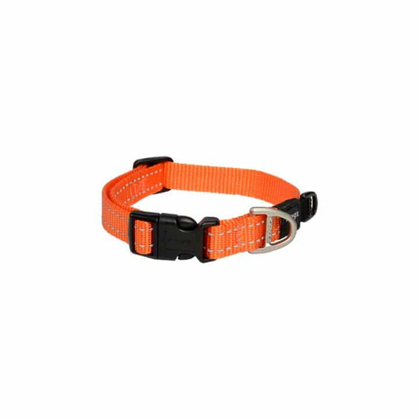 Rogz Nitelife Dog Collar Orange Small