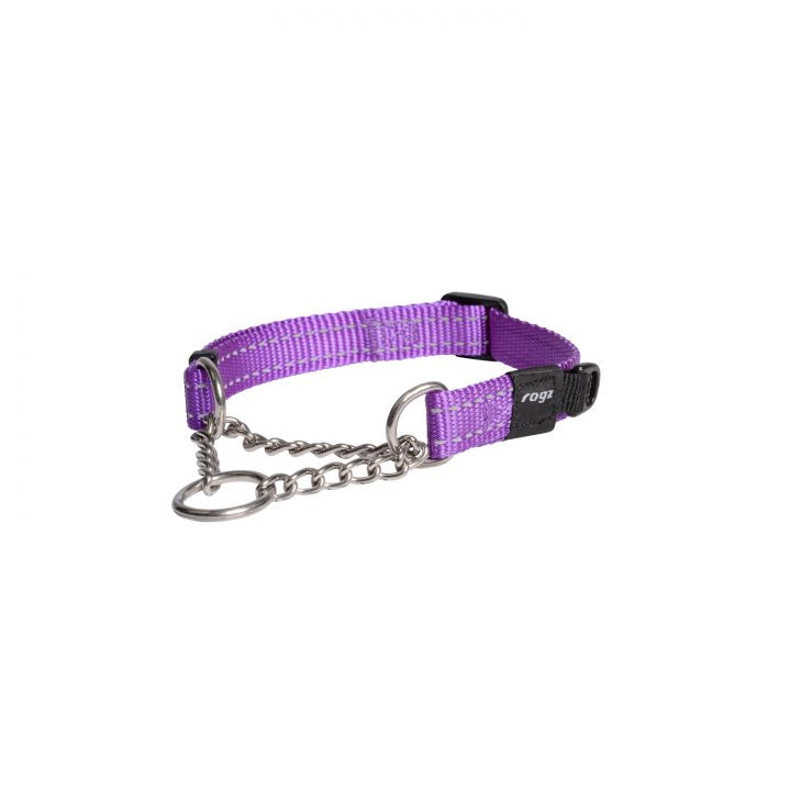 Rogz Fanbelt Obedience Dog Collar Purple Large