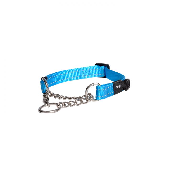 Rogz Snake Obedience Dog Collar Turquoise Medium