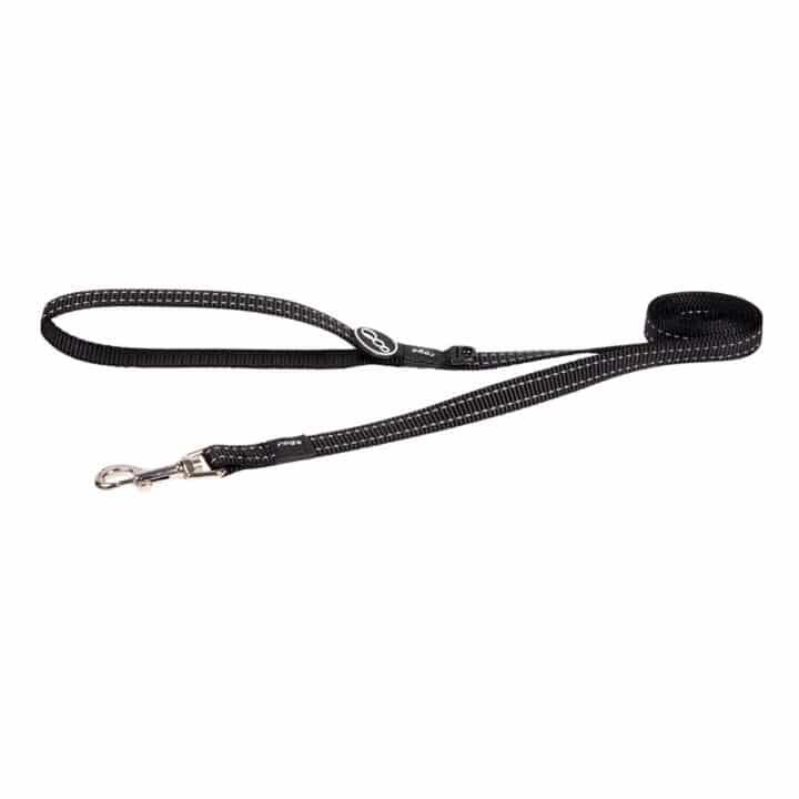 Rogz Snake Dog Lead Black Medium