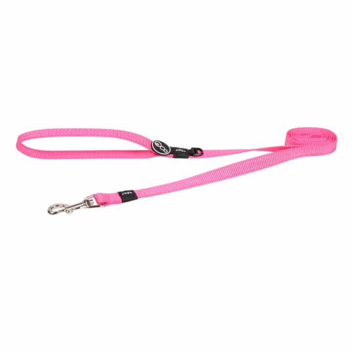 Rogz Nitelife Dog Lead Pink Small