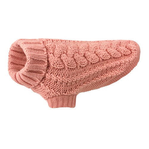 Huskimo Frenchknit Jumper Peach 52.5cm *Discontinued - Dog Clothing 