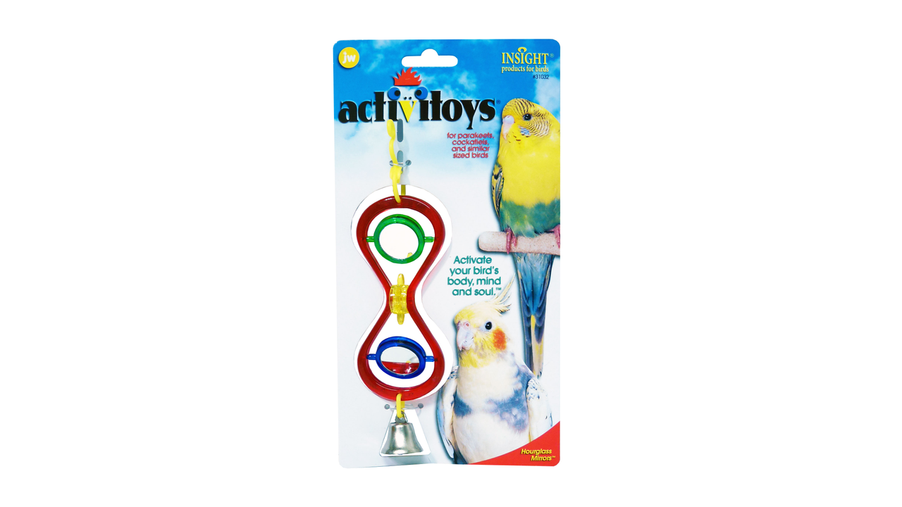 JW Activitoy Hour Glass Mirror - Bird Toys 