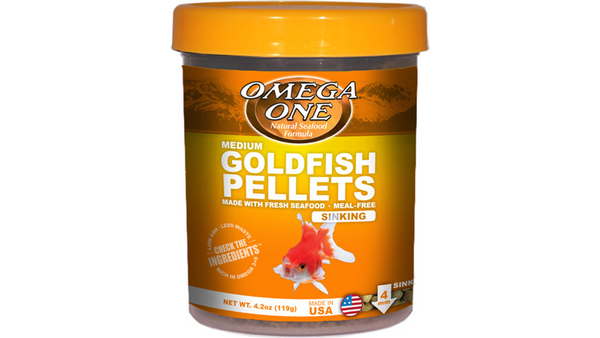 Omega One Goldfish Pellets Sinking Medium 119G