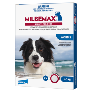 Milbemax Dog Wormer 5-25KG 2 Pack