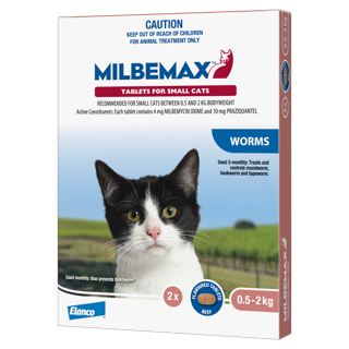 Milbemax Cat Wormer 0.5-2KG 2 Pack