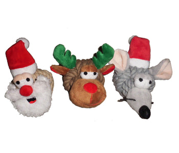Multipet Christmas Rope Head Assorted - Dog Toys 