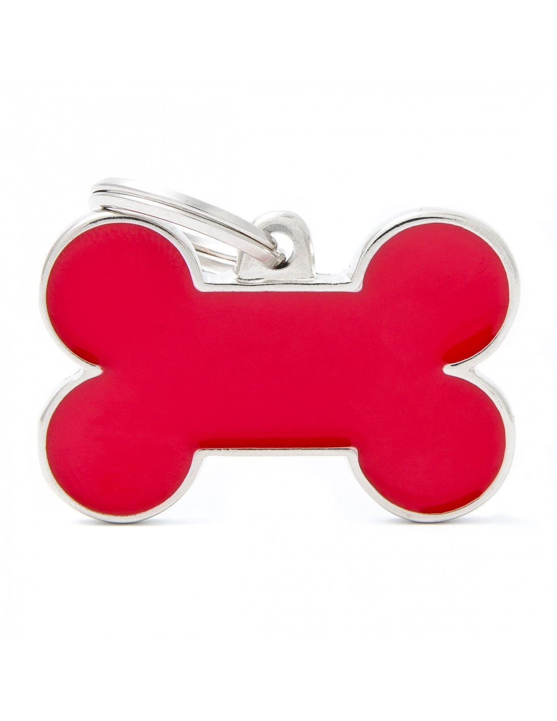My Family Basic Handmade Bone Red Tag Large - Pet I.D Tags 