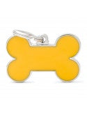 My Family Basic Handmade Bone Yellow Tag Large - Pet I.D Tags 