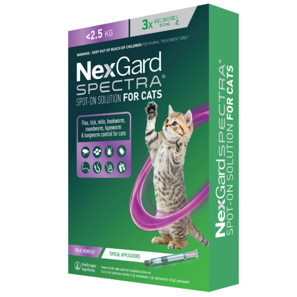 Nexgard Spectra For Small Cats 0.8-2.4kg 3 Pack