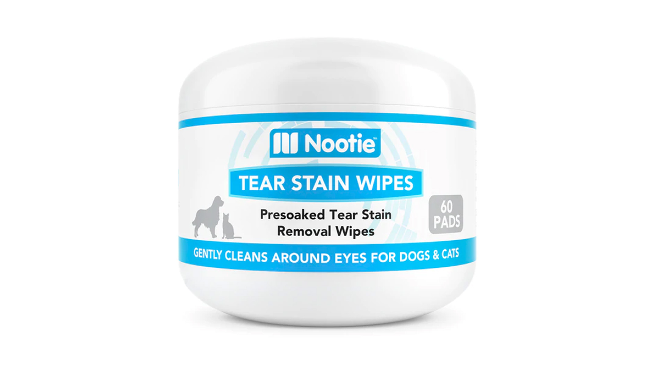 Nootie Tear Stain Wipes 60 Pack - Dog Shampoo, Conditioner and Spritzers 