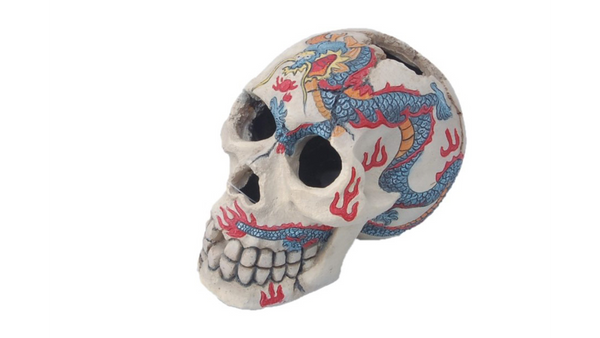 Painted Skull Ornament 15cm