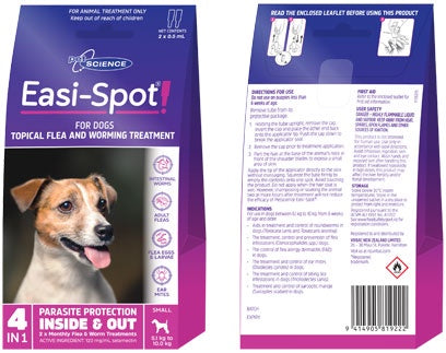 PetScience Easi-Spot Small Dog 2 Pack