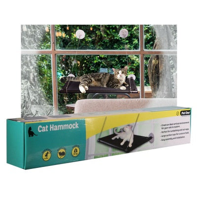 Pet One Cat Window Hammock Black - Cat Bedding 