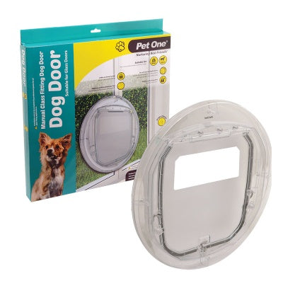 Pet One Dog Door Poly Dbl Glaze Glass Fit - Dog Housing & Dog Doors 