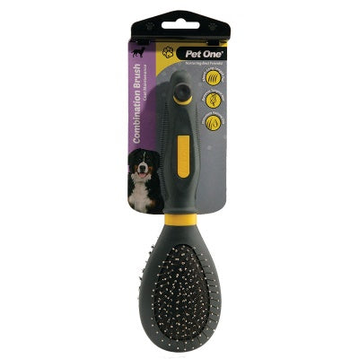 Pet One Grooming Combination Brush Large - Dog Grooming Tools 