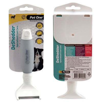 Pet One Grooming De Shedder Brush Small - Dog Grooming Tools 