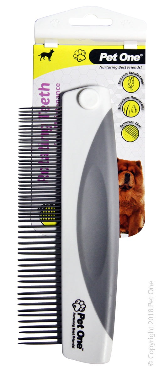 Pet One Grooming Premium Rotating Teeth Comb Fine 55 Pins - Dog Grooming Tools 