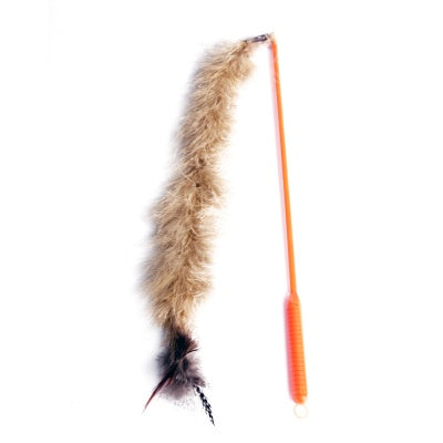 Pet One Wand Tail with Bell Brown - Cat Toys 