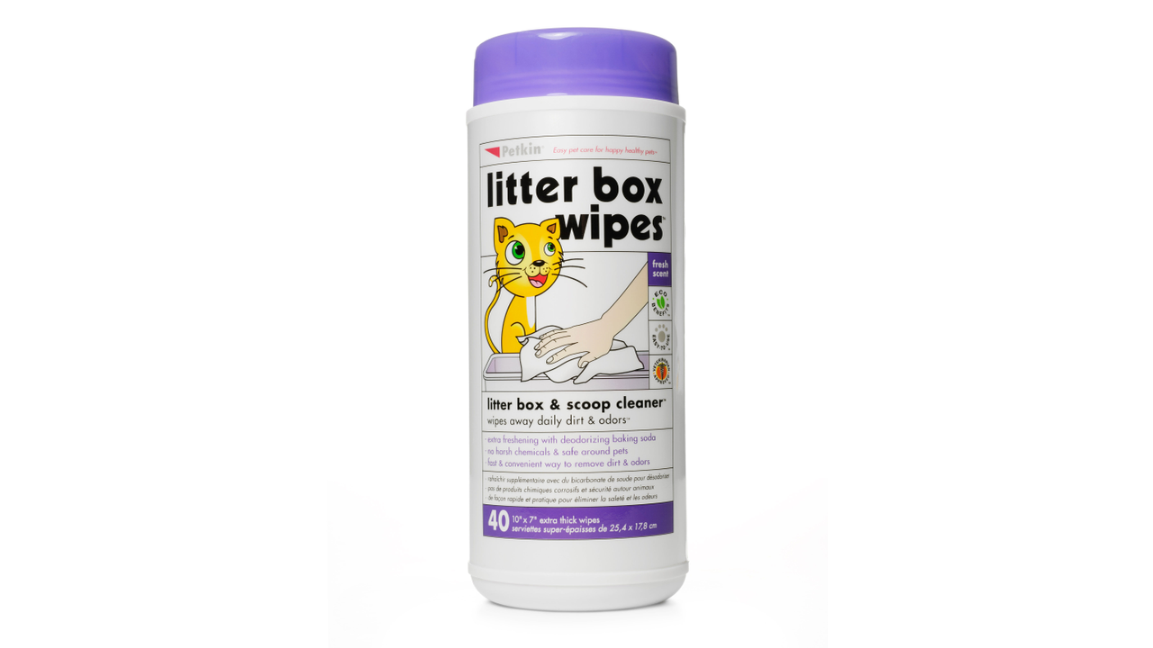 Petkin Litter Box Wipes 40 Pack - Cat Clean Up 