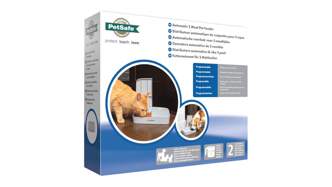 Petsafe Automatic 2 Meal Pet Feeder - Cat Bowls & Feeding Accessories 
