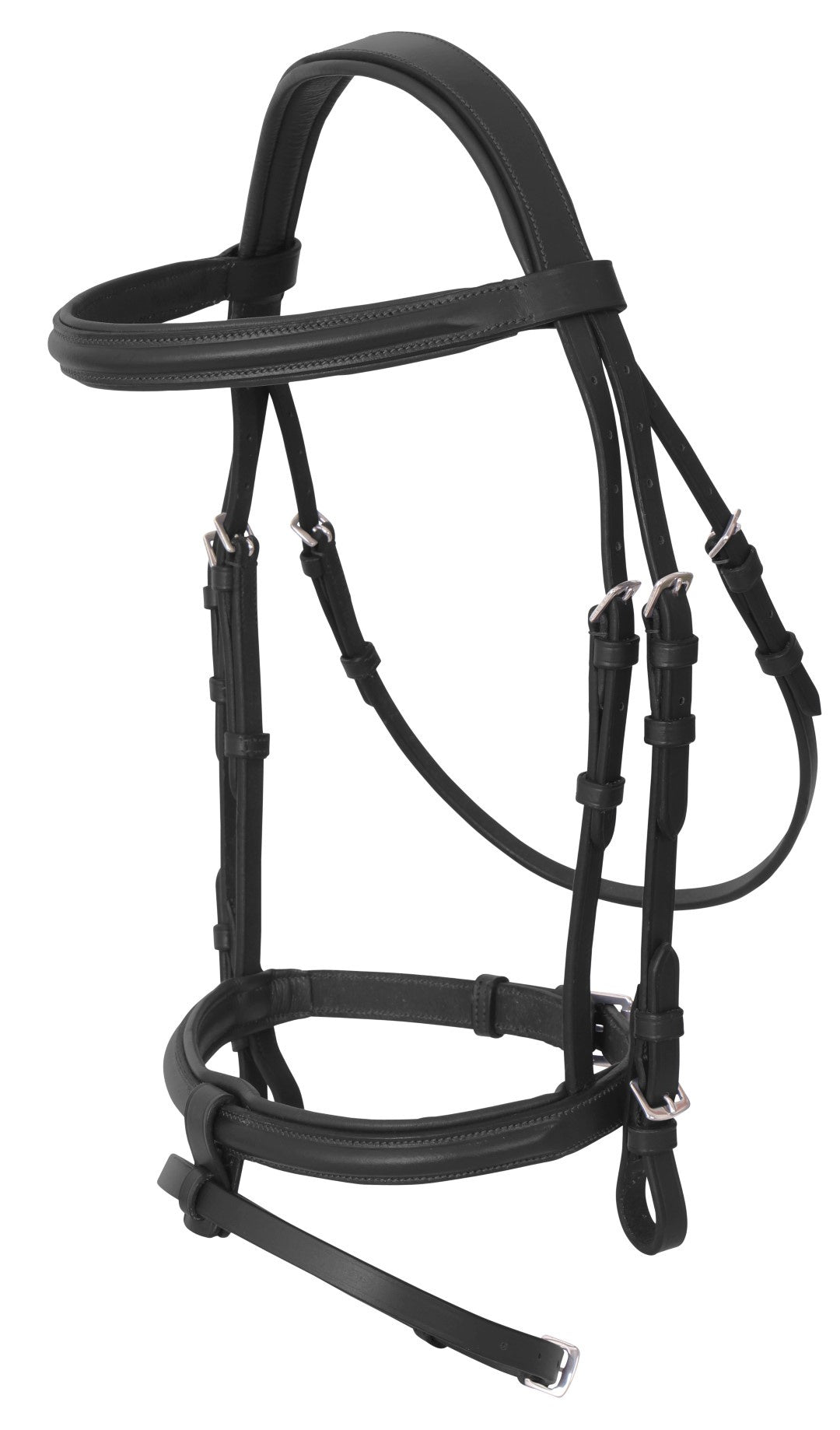 Platinum Shaped Raised Padded Bridle - Equine Horse Wear 