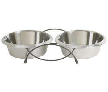 Prima Double Diner 465ml stainless steel dog bowls