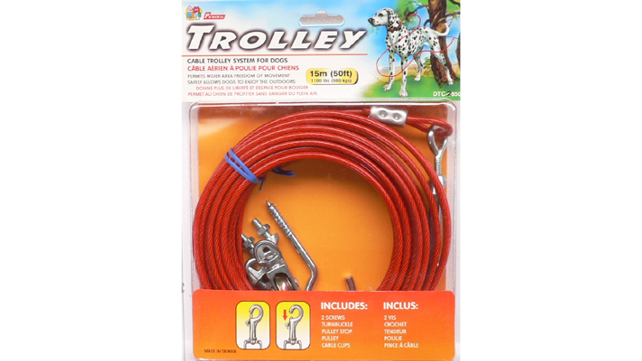 Purcell Dog Trolley Cable System 15m - Dog Housing & Dog Doors 