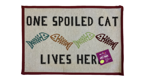 Petrageous "One Spoiled Cat Lives Here" Tapestry Placemat