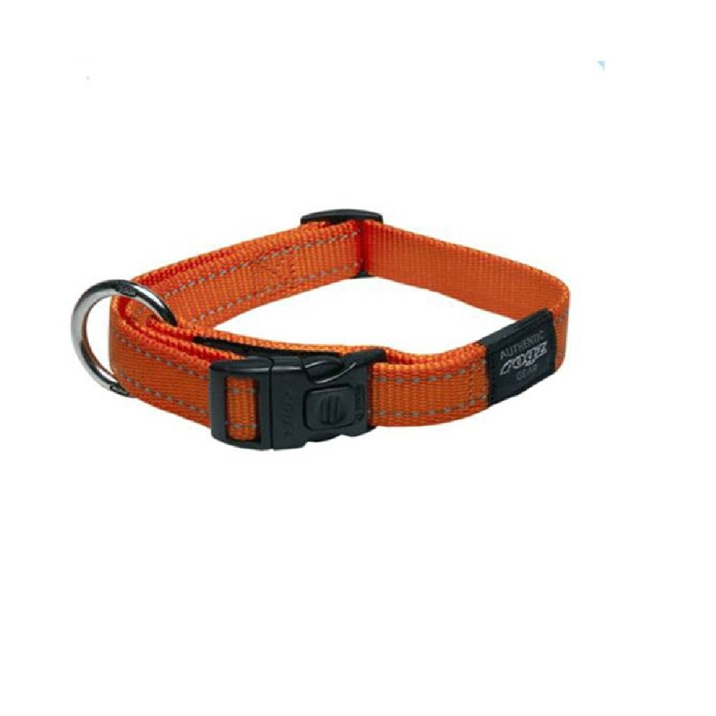 Rogz Fanbelt Dog Collar Orange Large Dog Tethering Accessories
