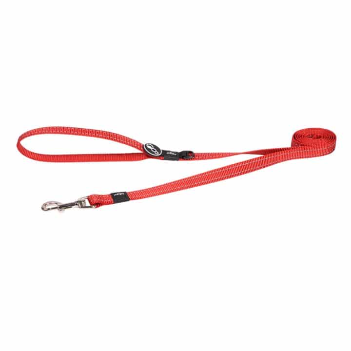 Rogz Fanbelt Dog Lead Red Large - Dog Collars, Leashes & Harnesses 