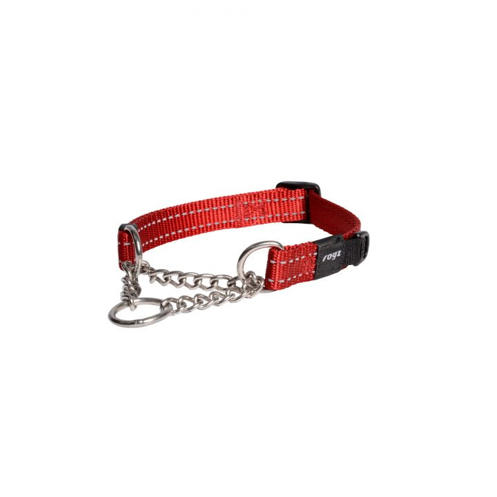 Rogz Lumberjack Obedience Collar Red X-Large - Dog Collars, Leashes & Harnesses 