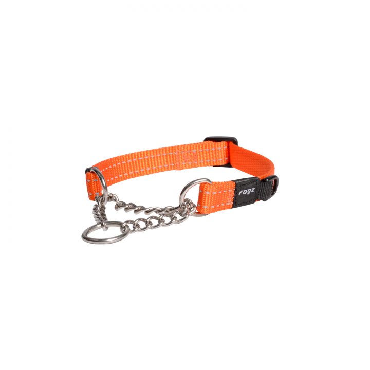 Rogz Lumberjack Obedience Dog Collar Orange X-Large - Dog Collars, Leashes & Harnesses 