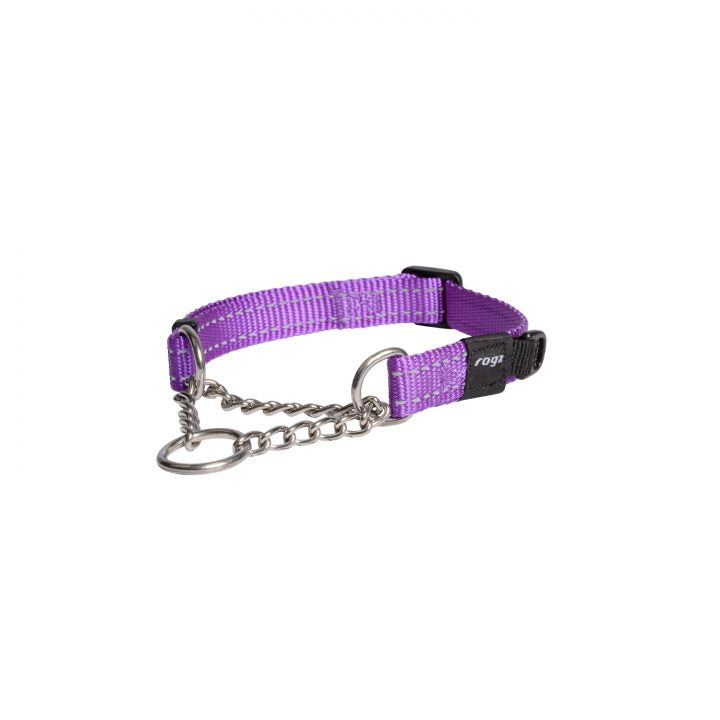 Rogz Snake Obedience Dog Collar Purple Medium - Dog Collars, Leashes & Harnesses 