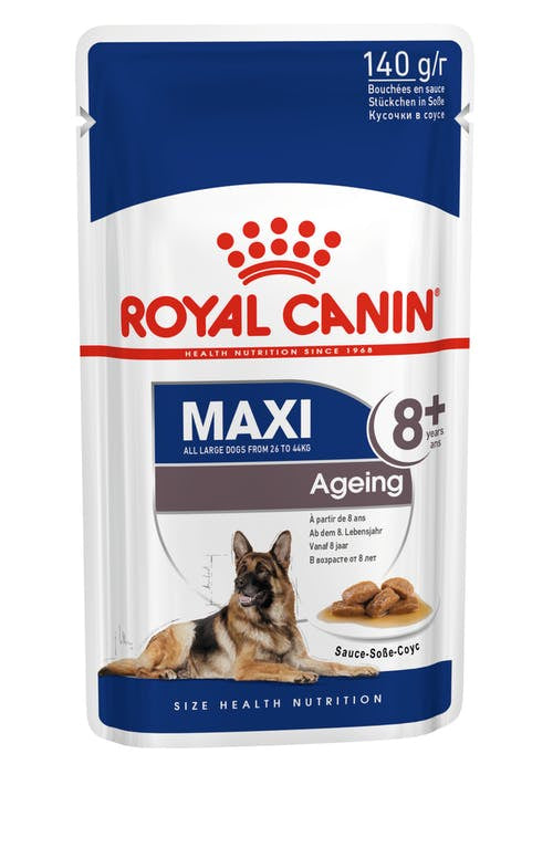 Royal Canin Maxi Wet Dog Food Pouch Ageing 8+ 140G 10 Pack - Dog Food 