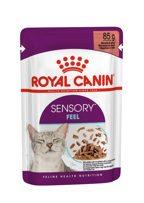 Royal Canin Sensory Feel Morsels in Gravy Cat Wet Food Pouch 85G 12 Pack - Cat Food 