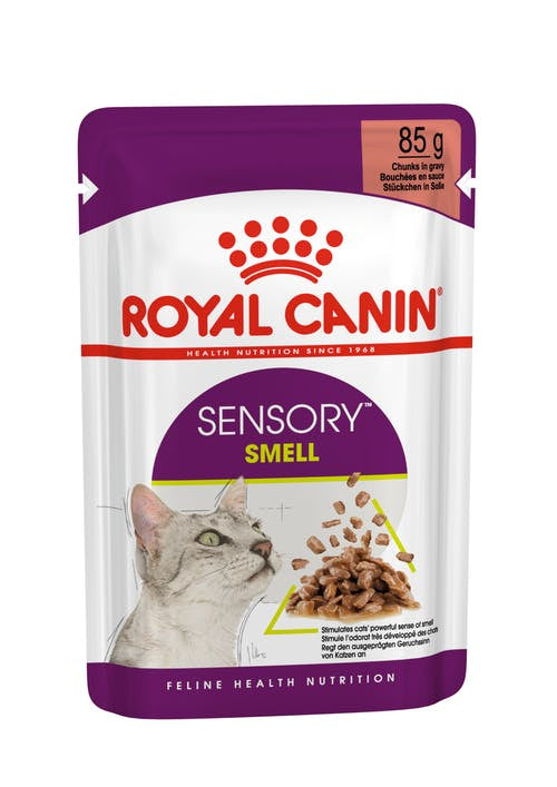 Royal Canin Sensory Smell Chunks in Gravy Cat Wet Food Pouch 85G 12 Pack - Cat Food 