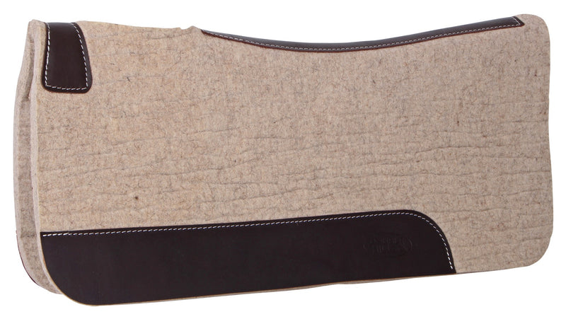 Double Hill Contoured Wool Felt Western Pad Natural