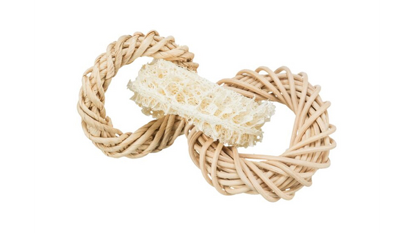 Loofah With Rattan Ring 13cm