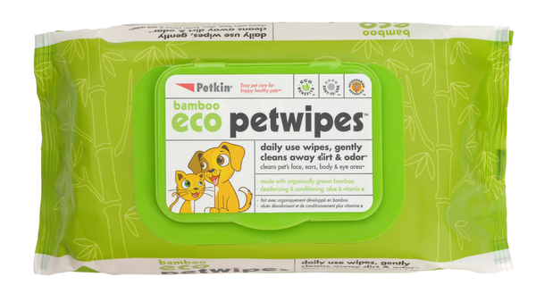 Petkin Bamboo Eco Pet Wipes 80 Pack
