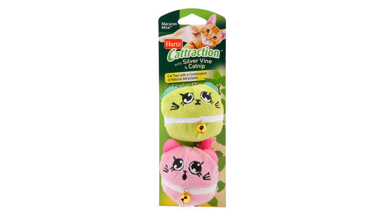 Hartz Cattraction with Silver Vine & Catnip Macaron Mice Cat Toy