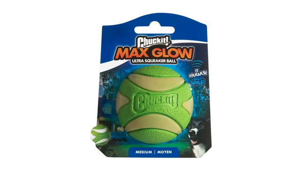 ChuckIt! Max Glow Ultra Squeaker Ball Medium