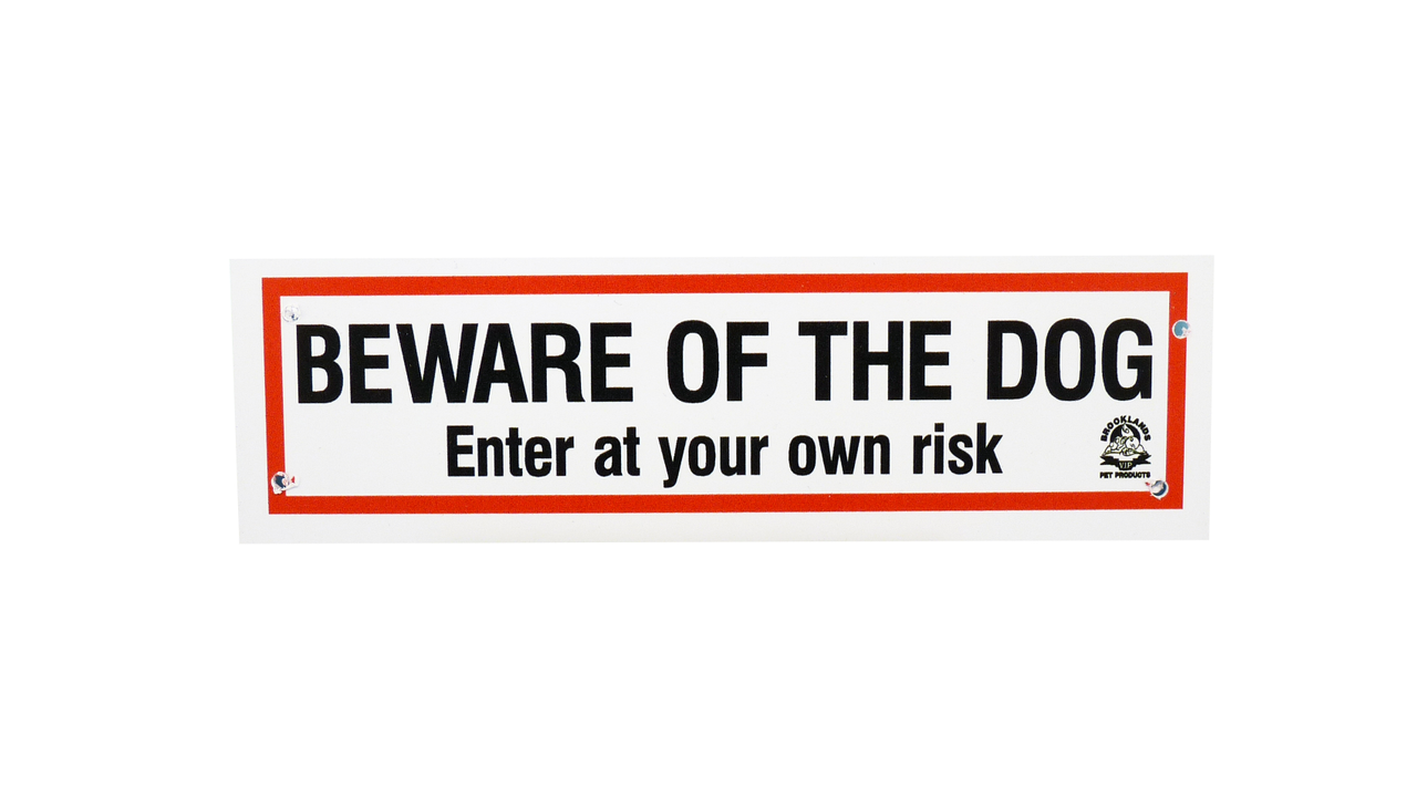 Beware Of The Dog Sign Small