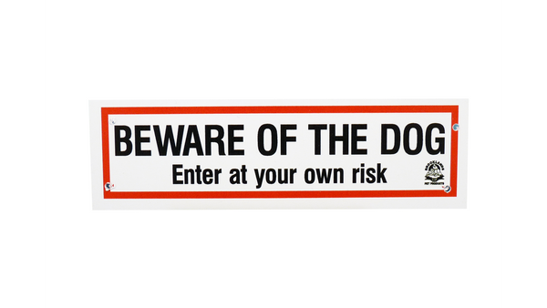 Beware Of The Dog Sign Small