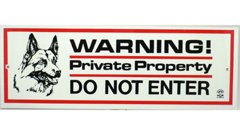 Warning Private Property Sign