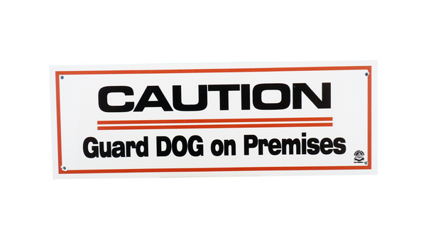Caution Guard Dog On Premises Sign