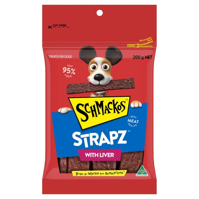 Schmacko Liver Strapz 200G - Dog Treats 