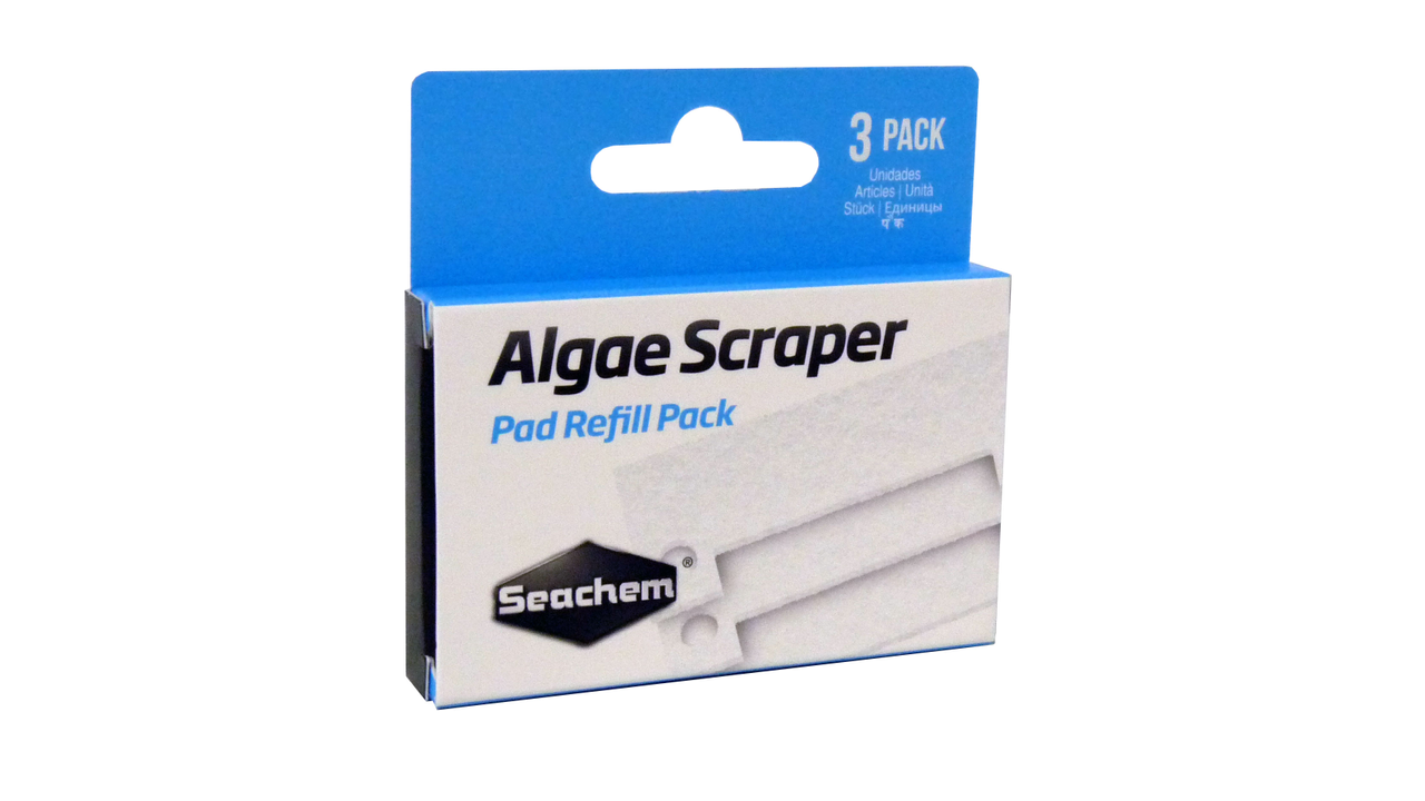Seachem 3 n 1 Algae Scraper Replacement Scrubber Pads - Fish Tank Cleaning & Maintenance 